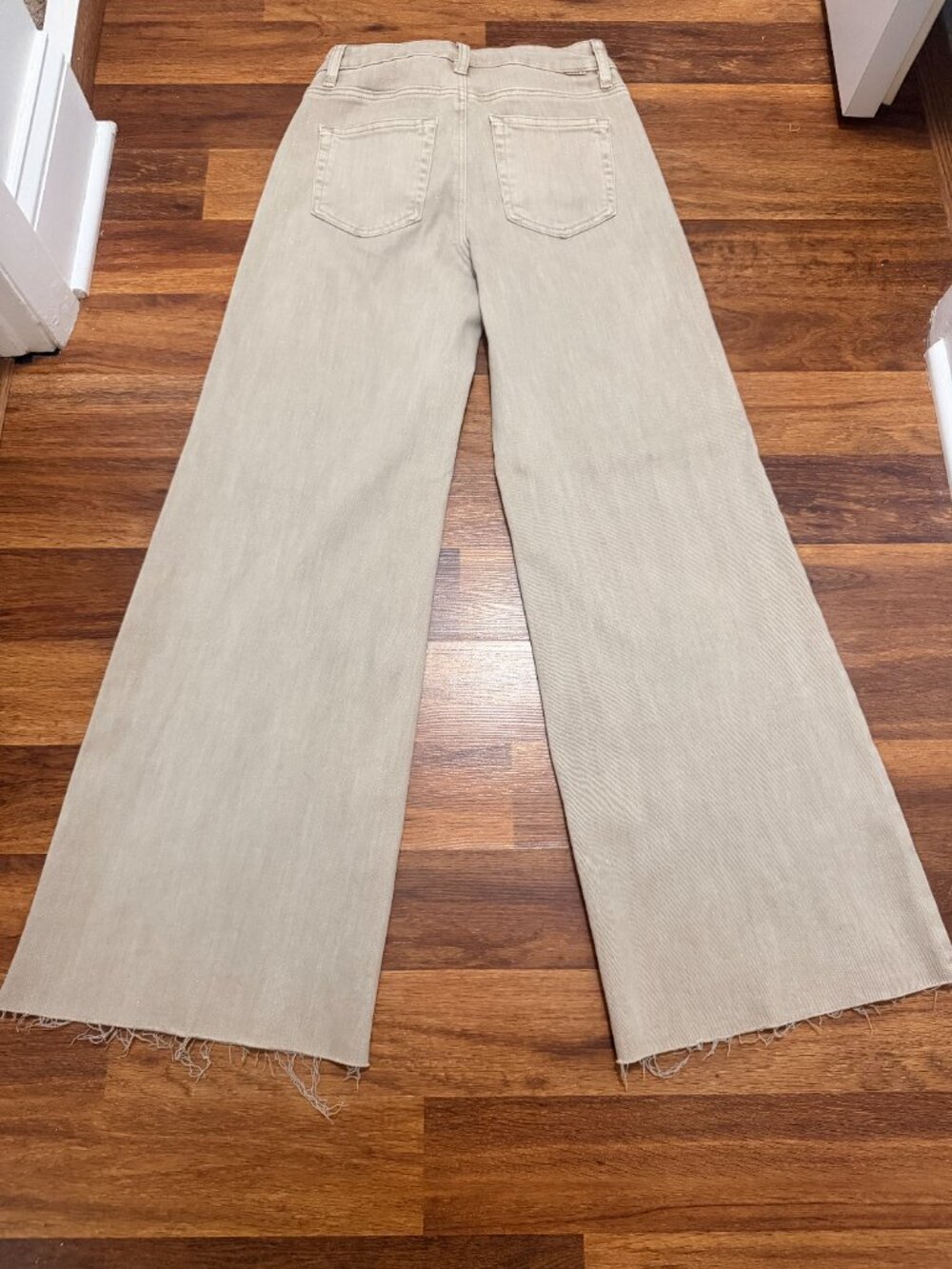 Risen Jeans Lurex Palazzo Taupe Pants Sz - Picture 4 of 8
